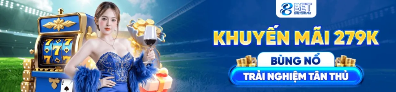 Sân vận động bóng đá lớn với đèn sáng và logo cubet nổ hũ 2026